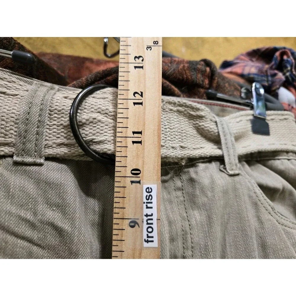 Red Camel Jeans Beige Denim 34x30 Vintage Style Bootcut With Belt